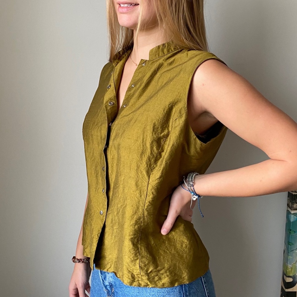 Jones New York Dupioni Silk Sleeveless Top